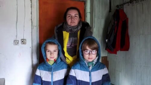 Freezing kids in Europe, Romania.