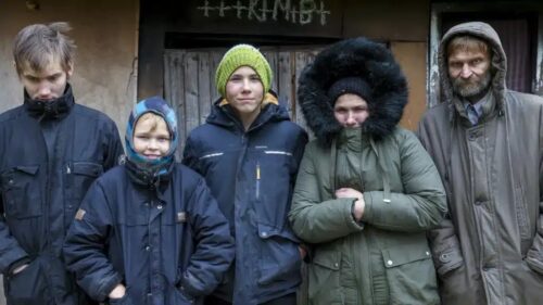 Freezing kids in Europe, Romania.