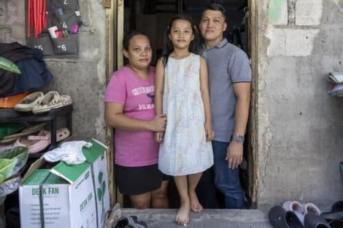 Jherica, her parents, and her grandparents live shoulder-to-shoulder,