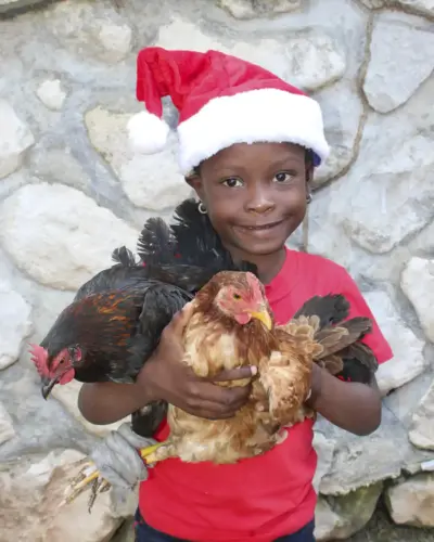 from Christmas happy with new chicken