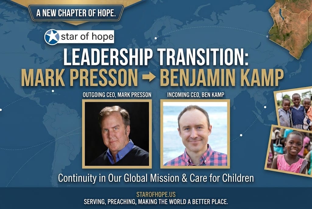 Star of Hope USA leadership change ben kamp for mark presson